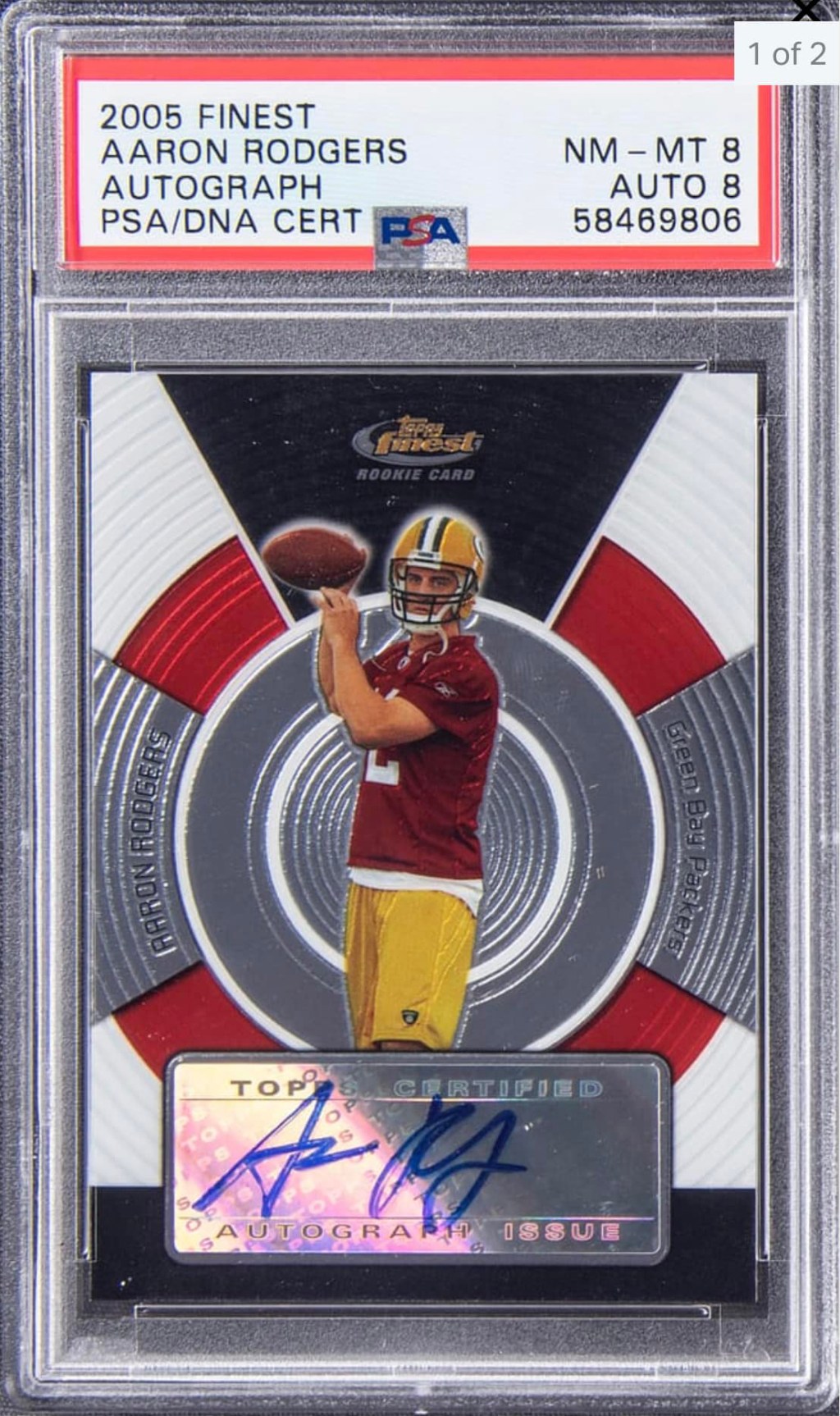 2005 Topps Finest Aaron Rodgers Rookie&nbsp;Auto