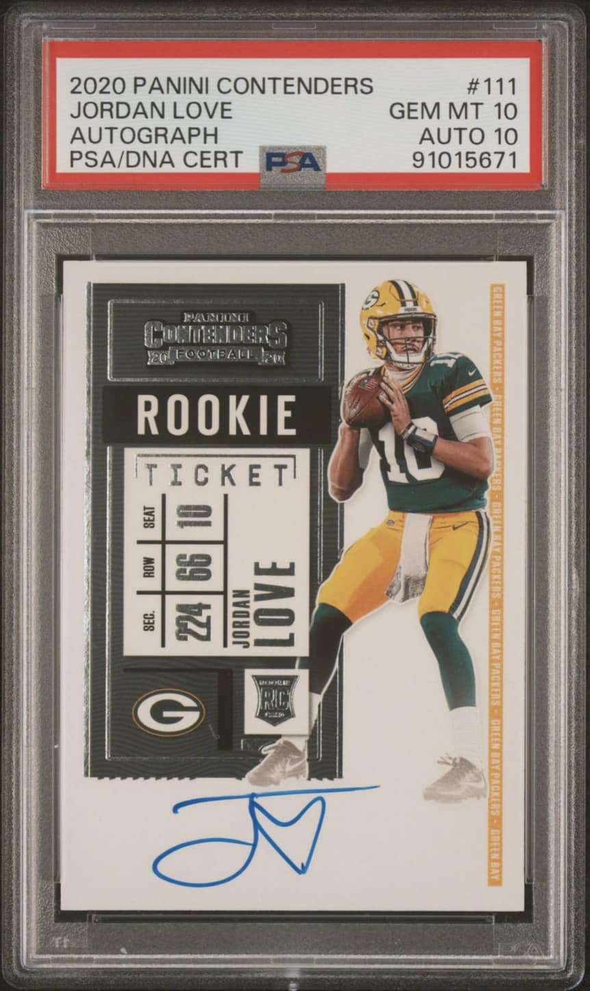 2020 Contenders Jordan Love Rookie&nbsp;Ticket