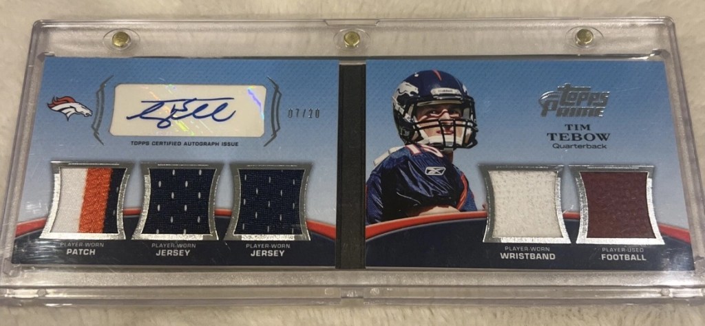 2010 Topps Prime Tim Tebow Booklet&nbsp;RPA