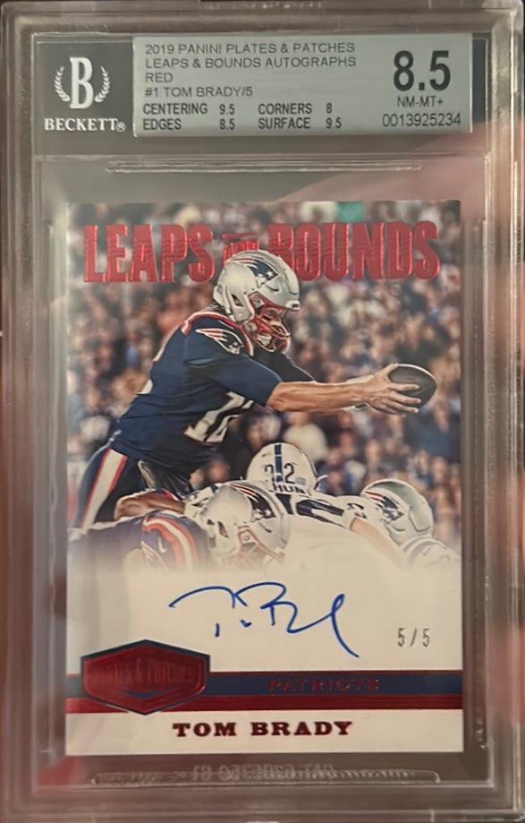 2019 Plates & Patches Leaps & Bounds Tom Brady&nbsp;Auto